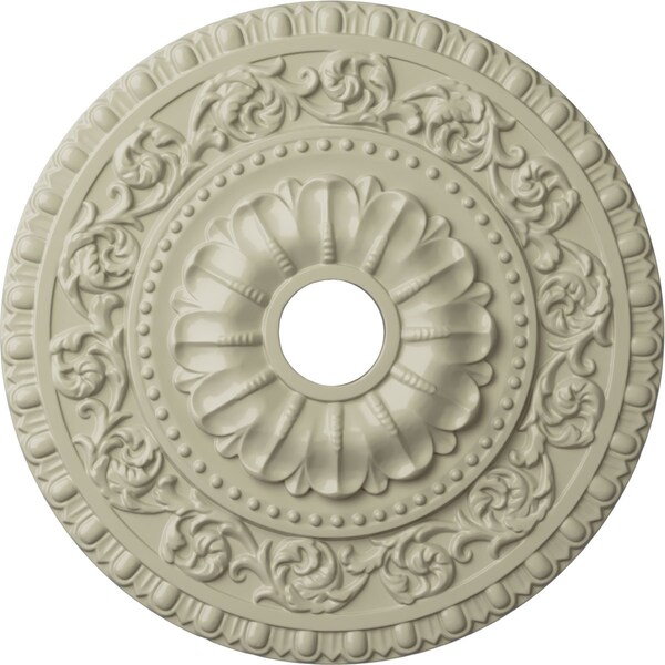 Ekena Millwork Vaduz Ceiling Medallion (Fits Canopies up to 3 1/2"), 23 1/2"OD x 3 1/2"ID x 2 1/8"P, Clear Yellow CM23VACYF - main